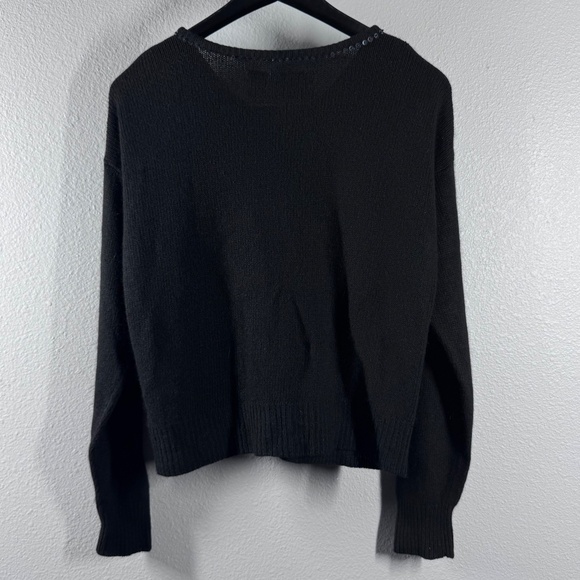 VTG Bob Mackie Studio Glamour: The Silk & Angora Silver/Pearl Beaded Cardigan - Picture 5 of 9